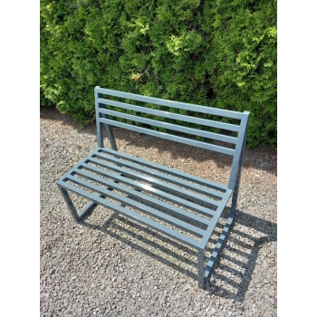 ŁAWKA wolnostojąca metalowa Z OPARCIEM